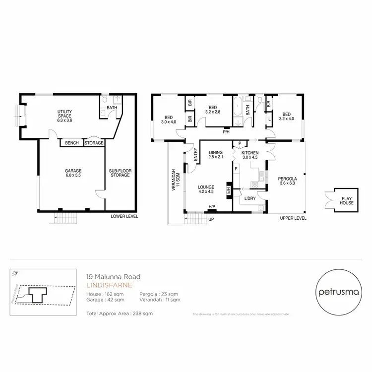 Floorplan of Homely house listing, 19 Malunna Road, Lindisfarne TAS 7015