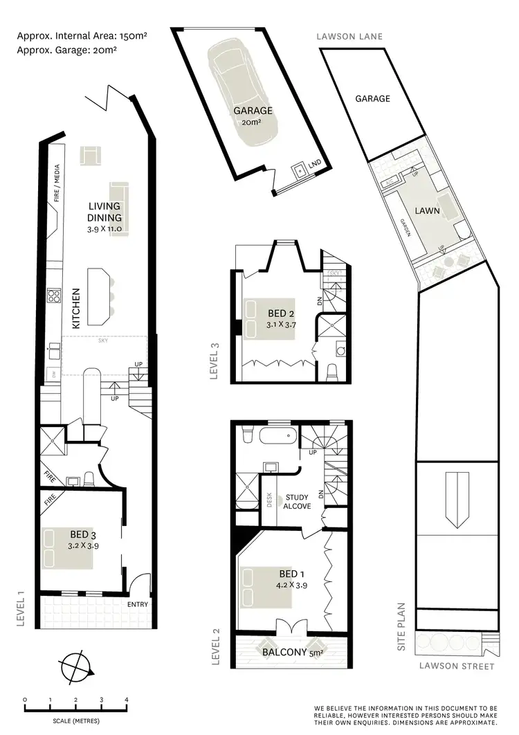 Floorplan of Homely terrace listing, 26 Lawson Street, Paddington NSW 2021