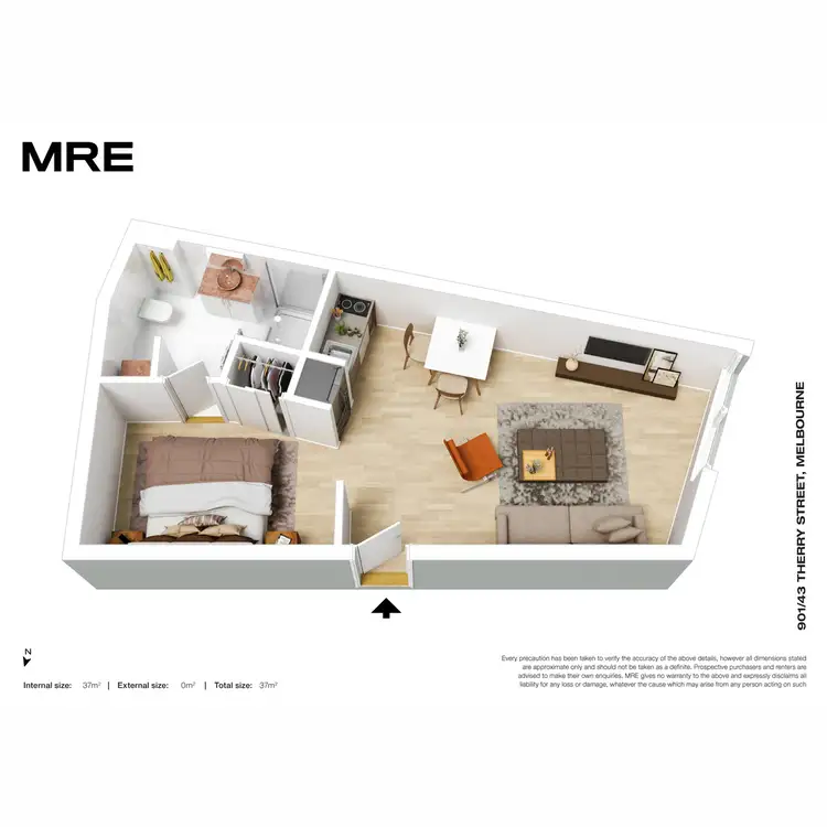 Floorplan of Homely apartment listing, 901/43 Therry Street, Melbourne VIC 3000