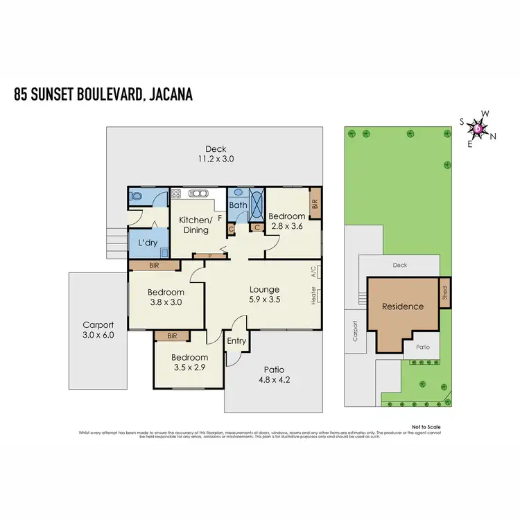 Floorplan of Homely house listing, 85 Sunset Boulevard, Jacana VIC 3047
