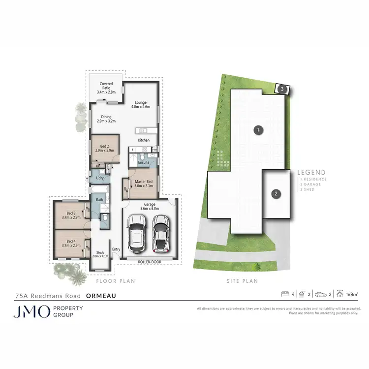 Floorplan of Homely semi-detached listing, 75A Reedmans Road, Ormeau QLD 4208