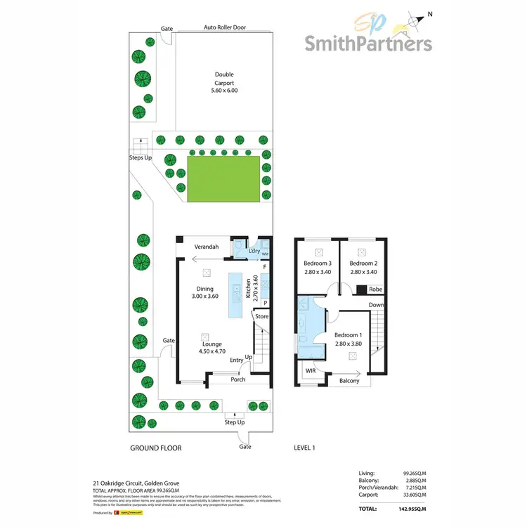 Floorplan of Homely house listing, 21 Oakridge Circuit, Golden Grove SA 5125