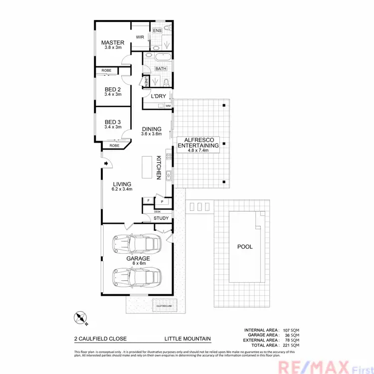 Floorplan of Homely house listing, 2 Caulfield Close, Little Mountain QLD 4551
