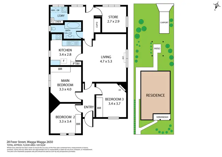 Floorplan of Homely house listing, 28 Freer Street, Wagga Wagga NSW 2650