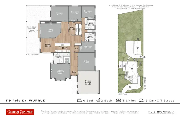 Floorplan of Homely house listing, 119 Reid Drive, Wurruk VIC 3850