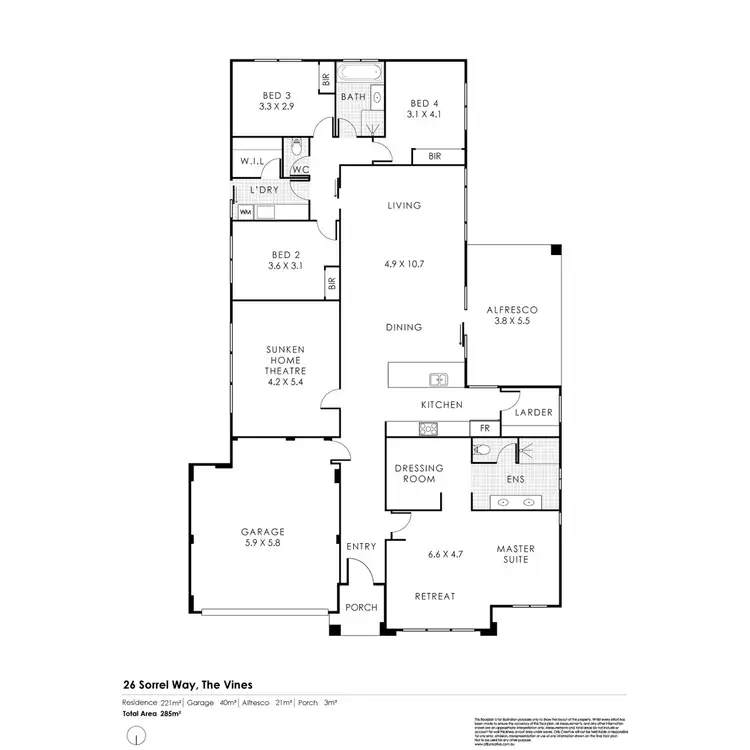 Floorplan of Homely house listing, 26 Sorrel Way, The Vines WA 6069