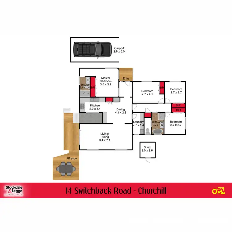 Floorplan of Homely house listing, 14 Switchback Road, Churchill VIC 3842
