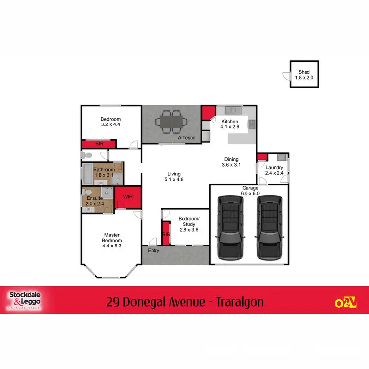 Floorplan of Homely house listing, 29 Donegal Avenue, Traralgon VIC 3844