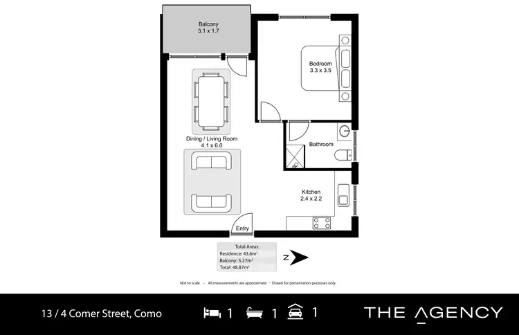 Floorplan of Homely apartment listing, 13/4 Comer Street, Como WA 6152
