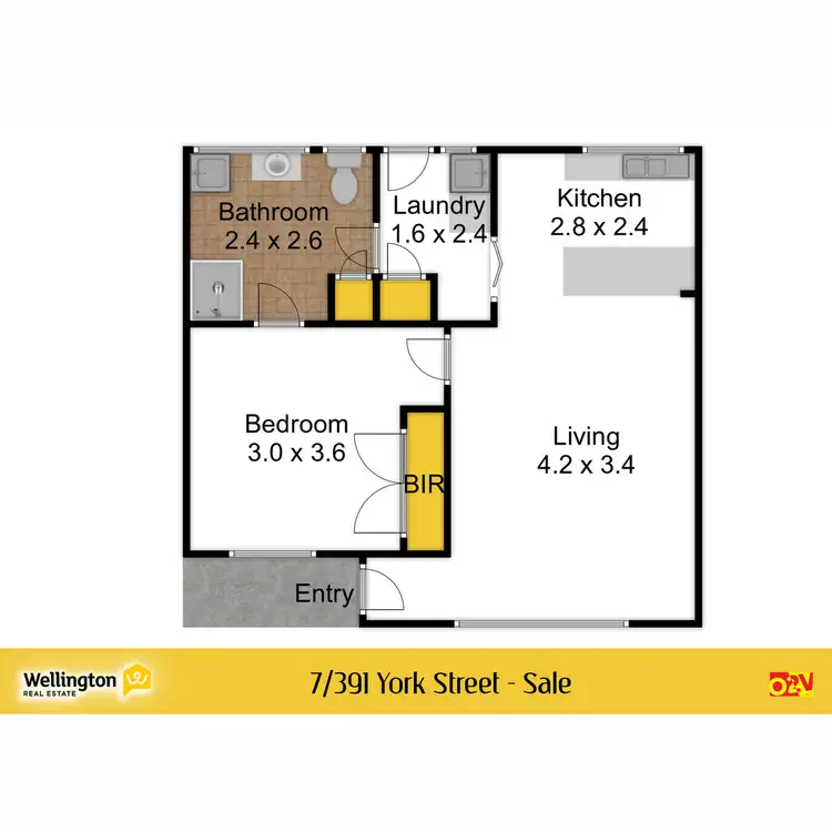 Floorplan of Homely unit listing, 7/391 York Street, Sale VIC 3850