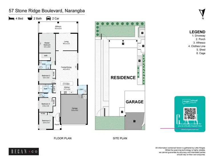 Floorplan of Homely house listing, 57 Stone Ridge Boulevard, Narangba QLD 4504
