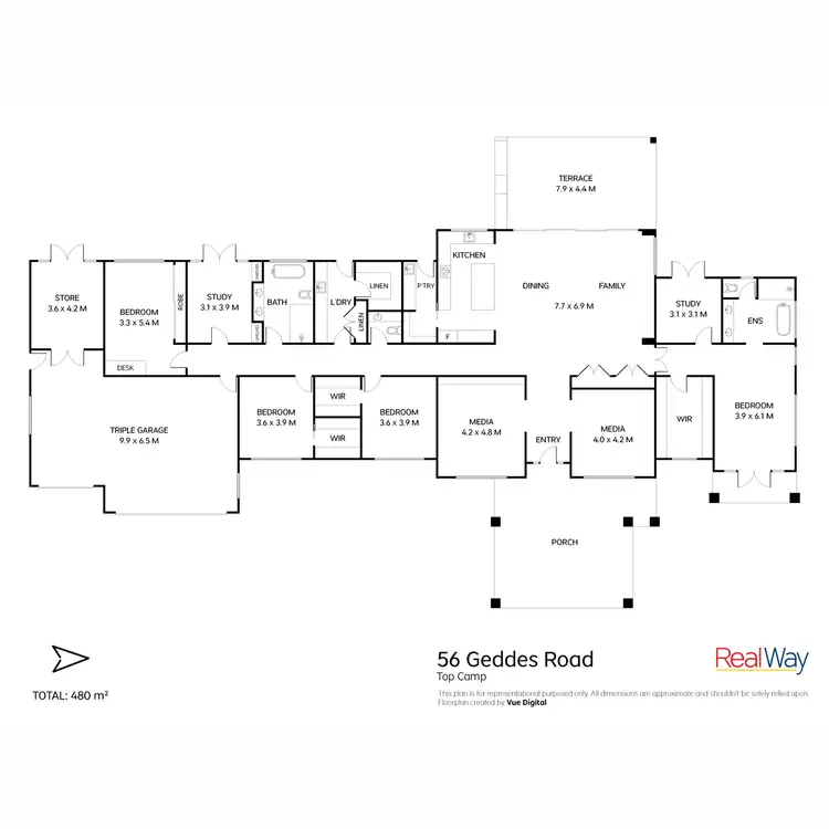 Floorplan of Homely house listing, 56 Geddes Road, Top Camp QLD 4350
