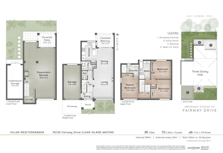 Floorplan of Homely townhouse listing, 79/20 Fairway Drive, Clear Island Waters QLD 4226