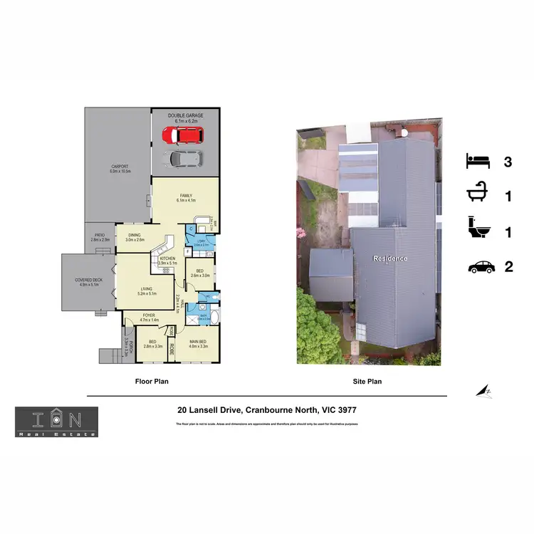 Floorplan of Homely house listing, 20 Lansell Drive, Cranbourne North VIC 3977