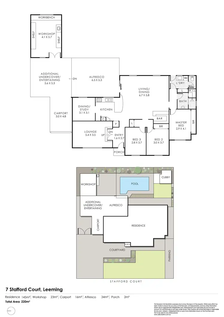 Floorplan of Homely house listing, 7 Stafford Court, Leeming WA 6149