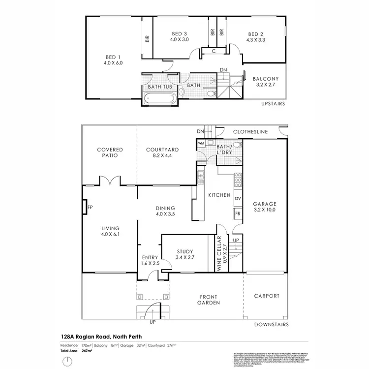 Floorplan of Homely house listing, 128A Raglan Road, North Perth WA 6006