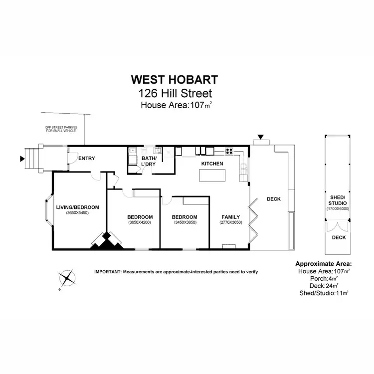 Floorplan of Homely house listing, 126 Hill Street, West Hobart TAS 7000