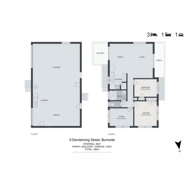 Floorplan of Homely house listing, 9 Dandenong Street, Burnside QLD 4560