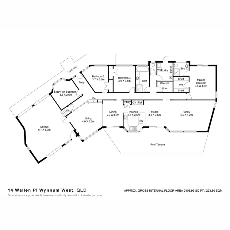 Floorplan of Homely house listing, 14 Wallen Place, Wynnum West QLD 4178