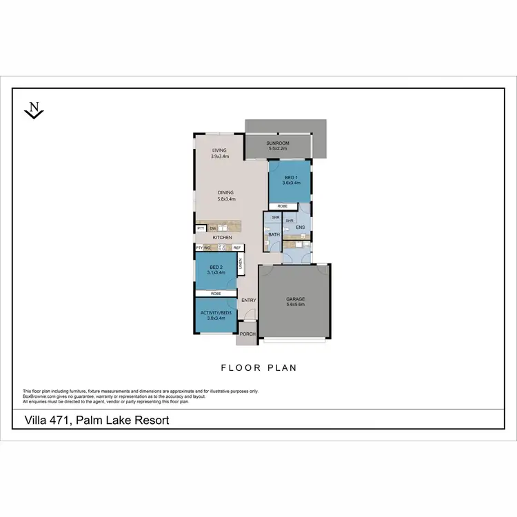 Floorplan of Homely retirement listing, Villa 471/97-161 Hogg Street, Cranley QLD 4350