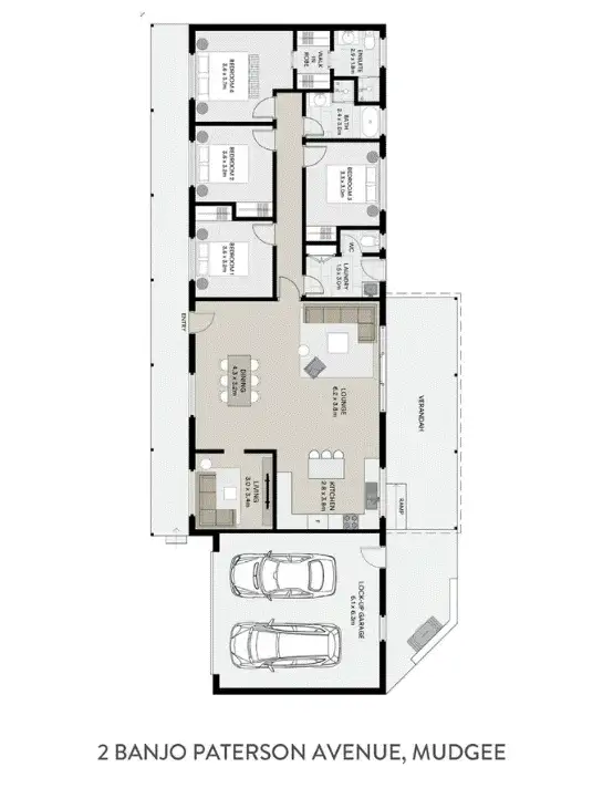 Floorplan of Homely house listing, 2 Banjo Paterson Avenue, Mudgee NSW 2850