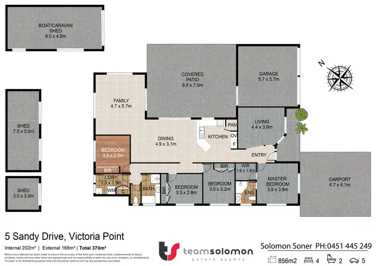 Floorplan of Homely house listing, 5 Sandy Drive, Victoria Point QLD 4165