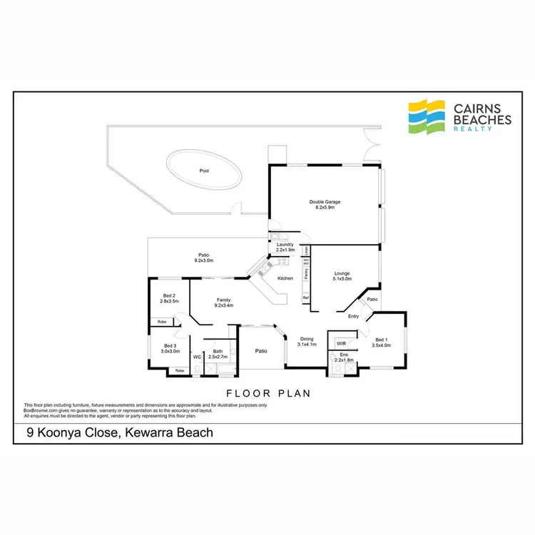 Floorplan of Homely house listing, 9 Koonya Close, Kewarra Beach QLD 4879