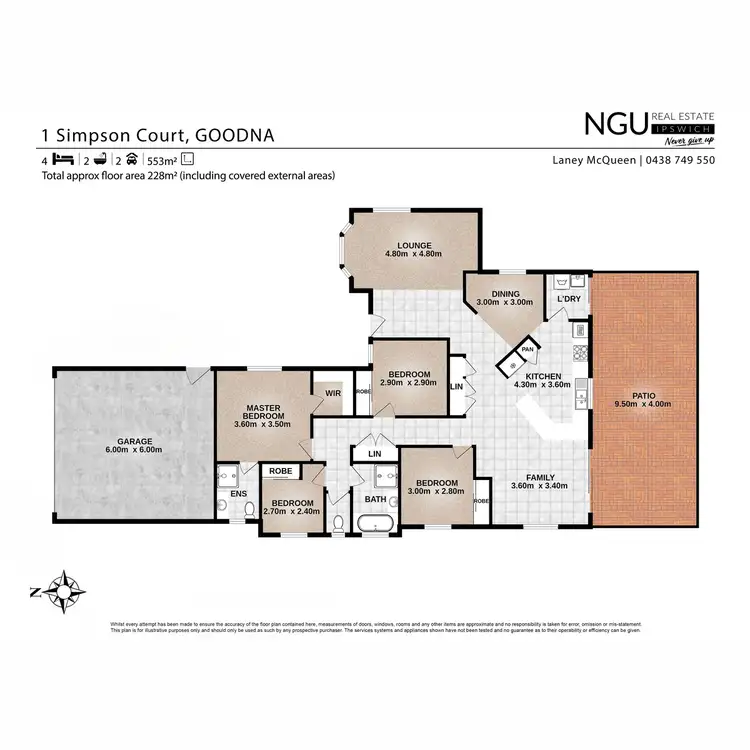 Floorplan of Homely house listing, 1 Simpson Court, Goodna QLD 4300