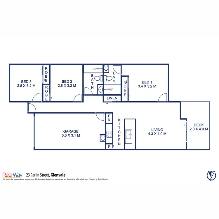 Floorplan of Homely house listing, 23 Carlin Street, Glenvale QLD 4350