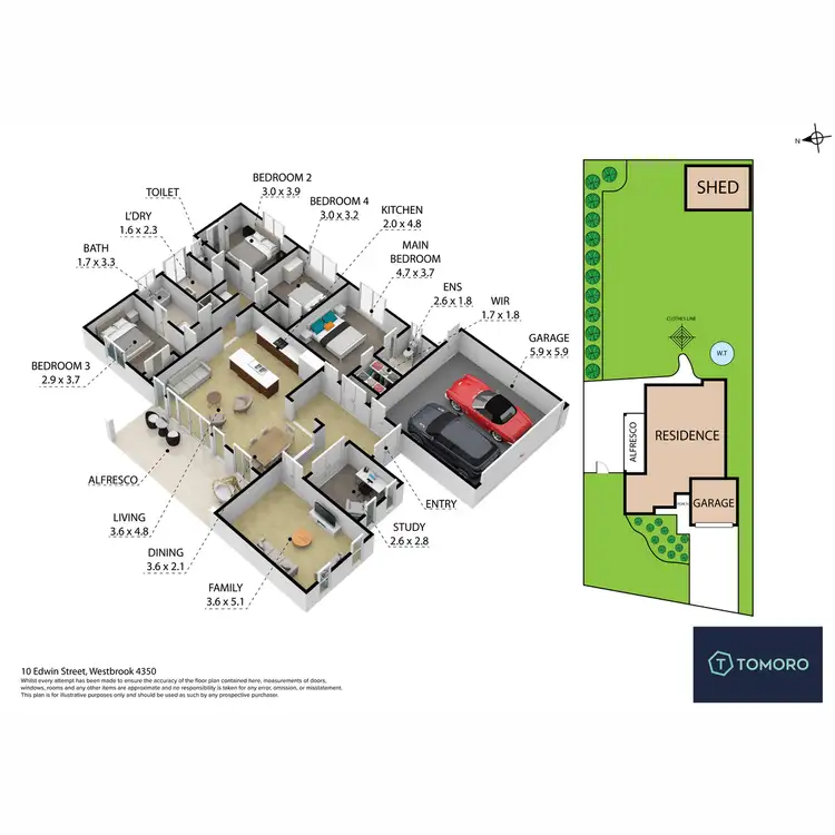Floorplan of Homely house listing, 10 Edwin Street, Westbrook QLD 4350