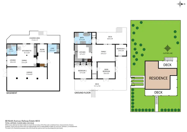 Floorplan of Homely house listing, 88 Ninth Avenue, Railway Estate QLD 4810