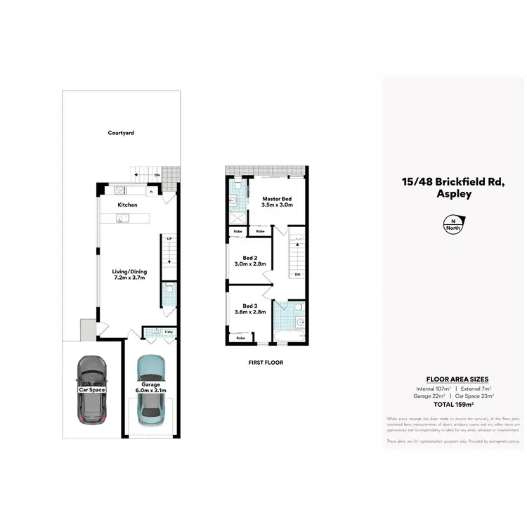 Floorplan of Homely townhouse listing, 15/48 Brickfield Road, Aspley QLD 4034