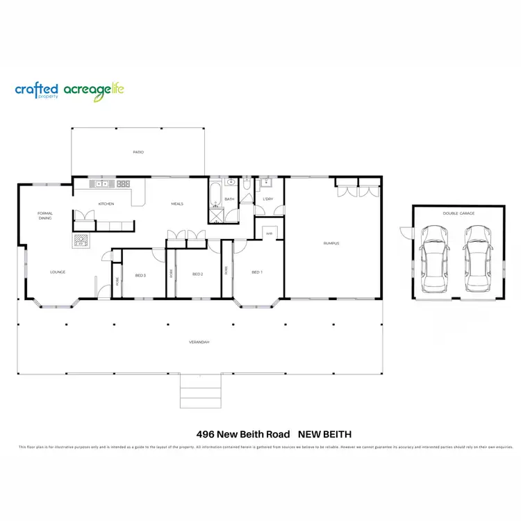 Floorplan of Homely rural property listing, 496 New Beith Road, New Beith QLD 4124