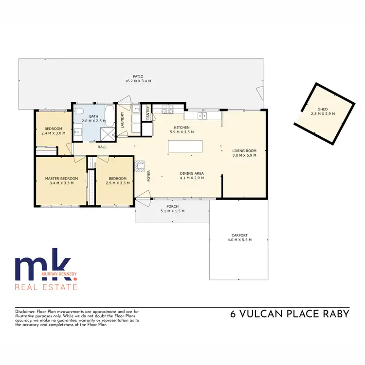 Floorplan of Homely house listing, 6 Vulcan Place, Raby NSW 2566