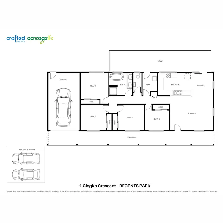 Floorplan of Homely house listing, 1 Gingko Crescent, Regents Park QLD 4118