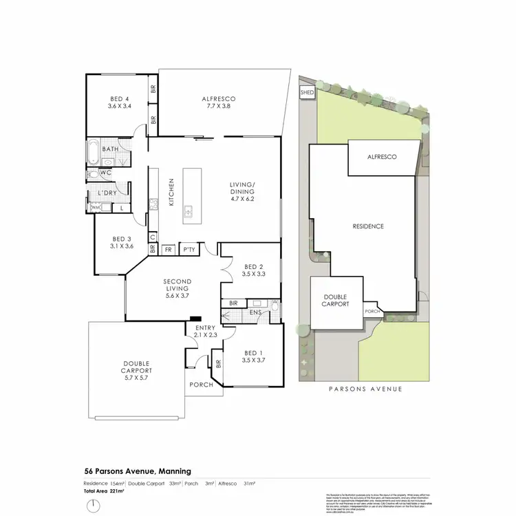 Floorplan of Homely house listing, 56 Parsons Avenue, Manning WA 6152