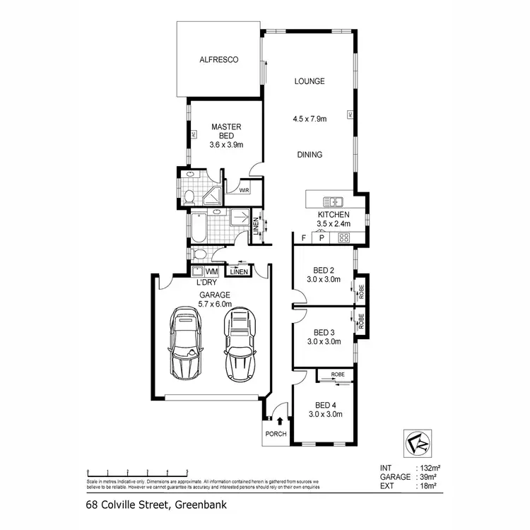 Floorplan of Homely house listing, 68 Colville Street, Greenbank QLD 4124