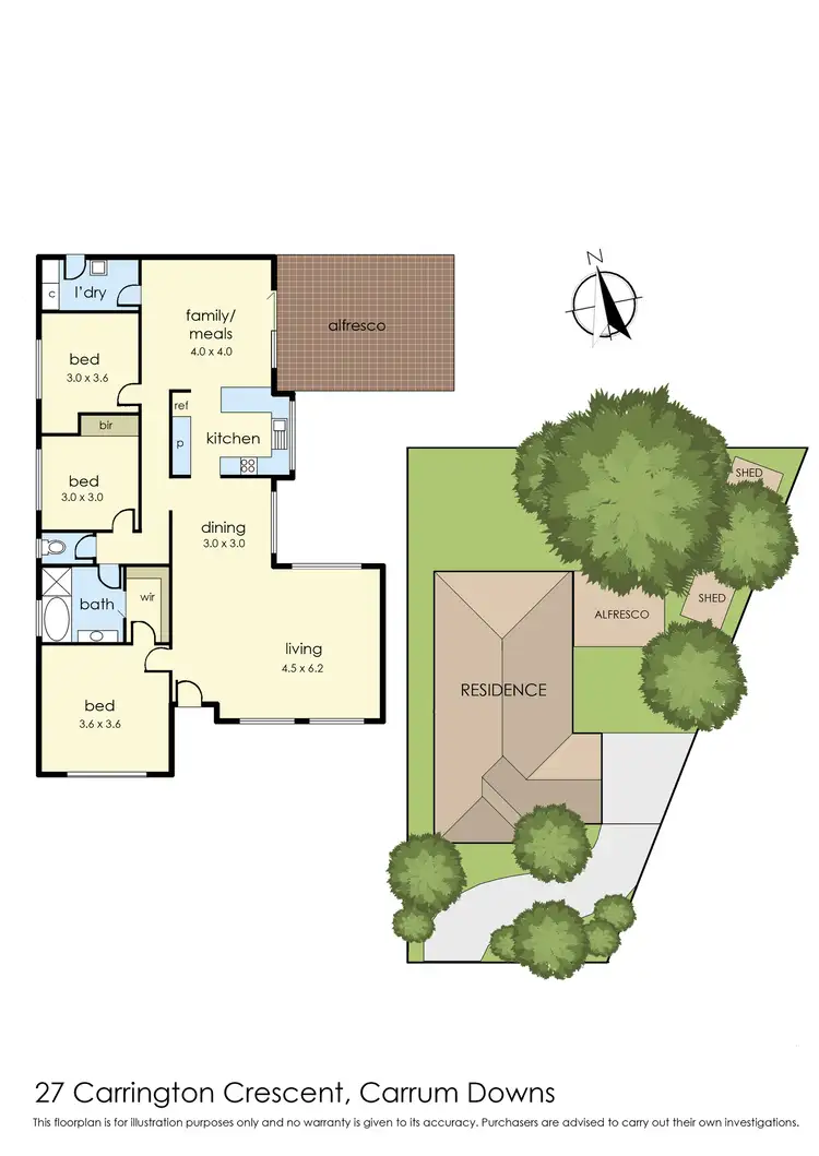 Floorplan of Homely house listing, 27 Carrington Crescent, Carrum Downs VIC 3201