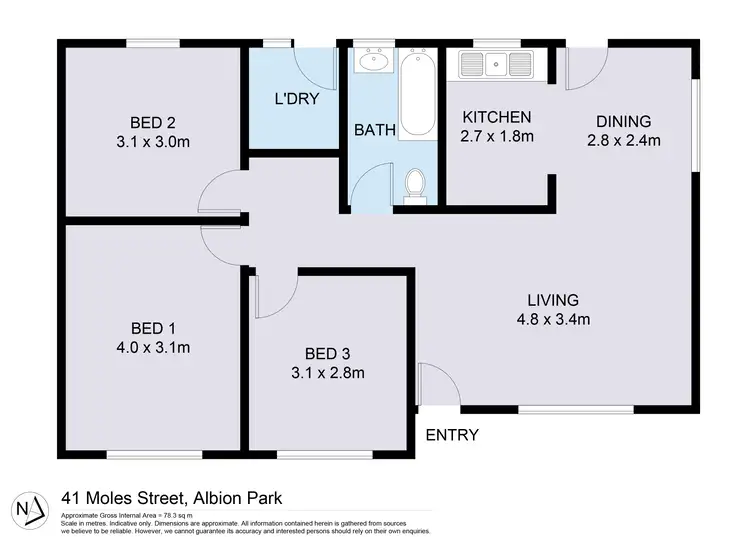 Floorplan of Homely house listing, 41 Moles Street, Albion Park NSW 2527