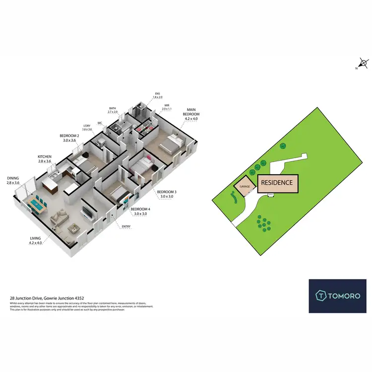 Floorplan of Homely house listing, 28 Junction Drive, Gowrie Junction QLD 4352