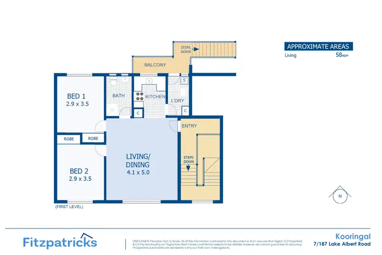 Floorplan of Homely unit listing, 7/187 Lake Albert Road, Kooringal NSW 2650