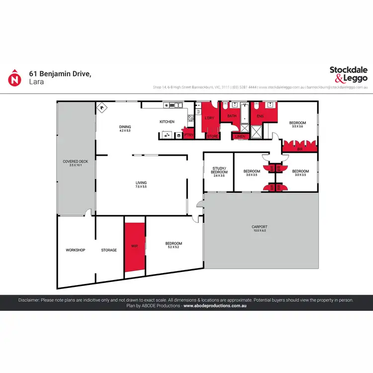 Floorplan of Homely house listing, 61 Benjamin Drive, Lara VIC 3212
