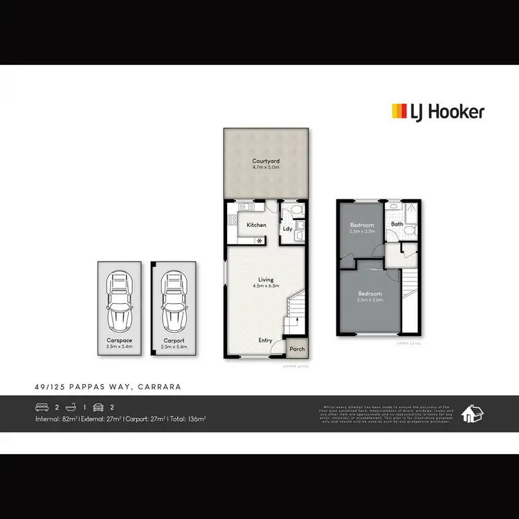 Floorplan of Homely townhouse listing, 49/125 Pappas Way, Carrara QLD 4211