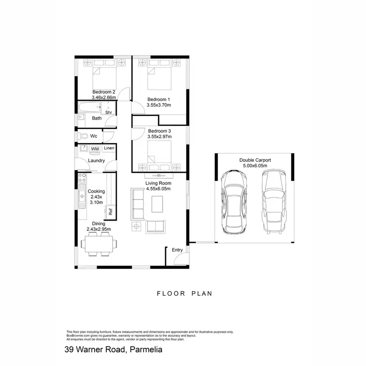 Floorplan of Homely house listing, 39 Warner Road, Parmelia WA 6167
