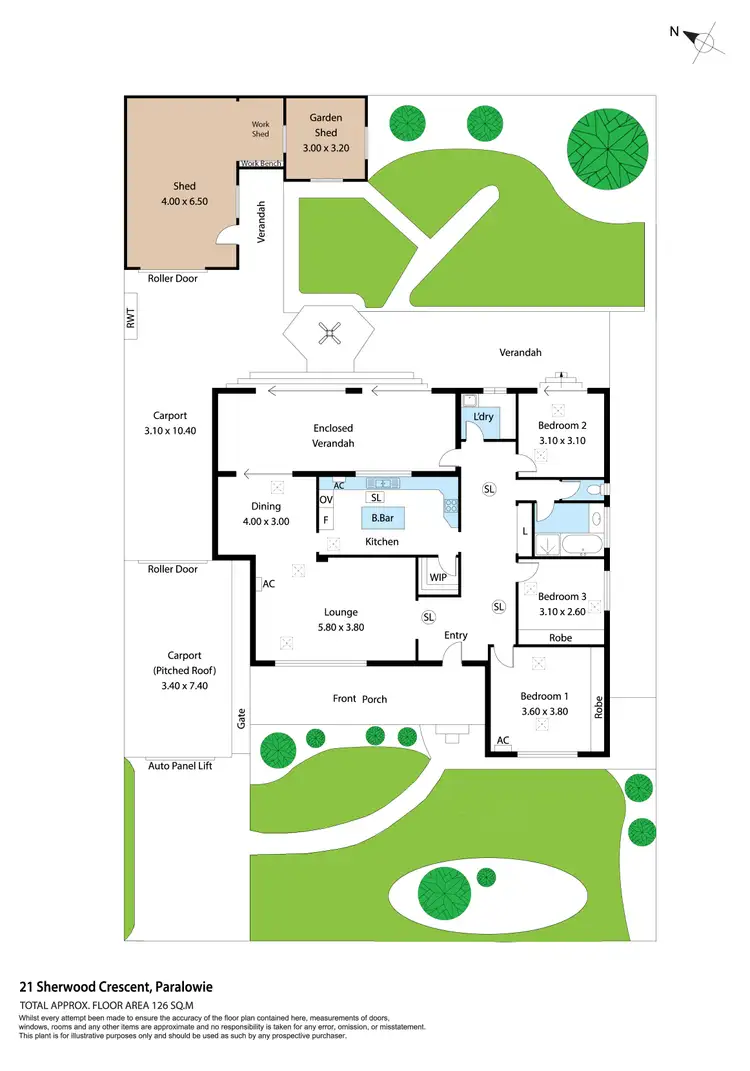 Floorplan of Homely house listing, 21 Sherwood Crescent, Paralowie SA 5108