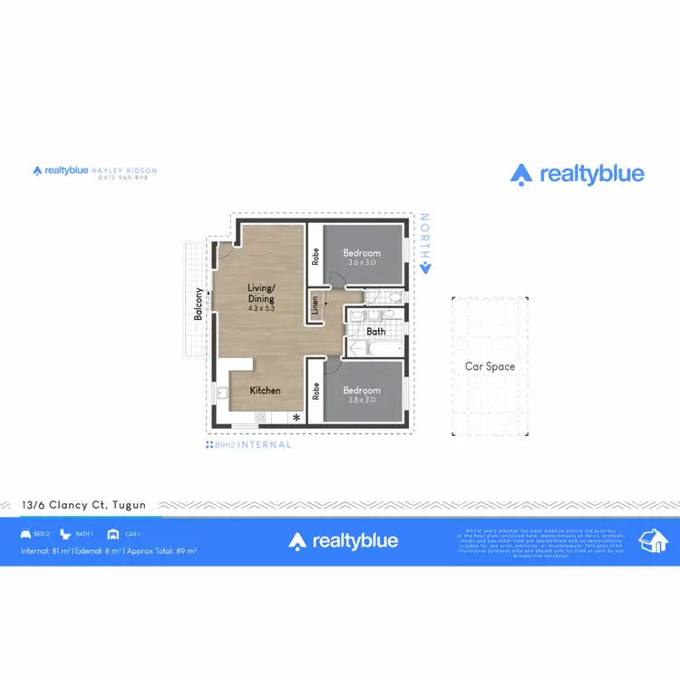 Floorplan of Homely unit listing, 13/6 Clancy Court, Tugun QLD 4224