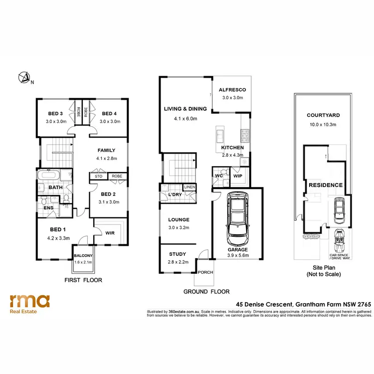 Floorplan of Homely house listing, 45 Denise Crescent, Grantham Farm NSW 2765