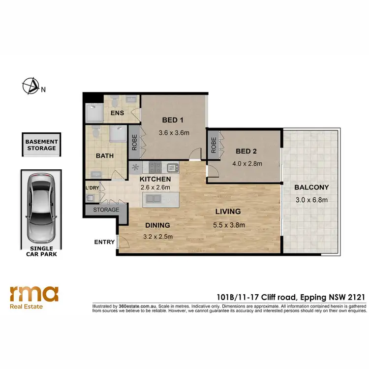 Floorplan of Homely apartment listing, 101B/11-27 Cliff Road, Epping NSW 2121