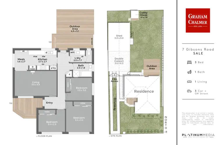 Floorplan of Homely house listing, 7 Gibsons Road, Sale VIC 3850