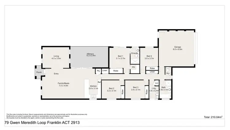 Floorplan of Homely house listing, 79 Gwen Meredith Loop, Franklin ACT 2913